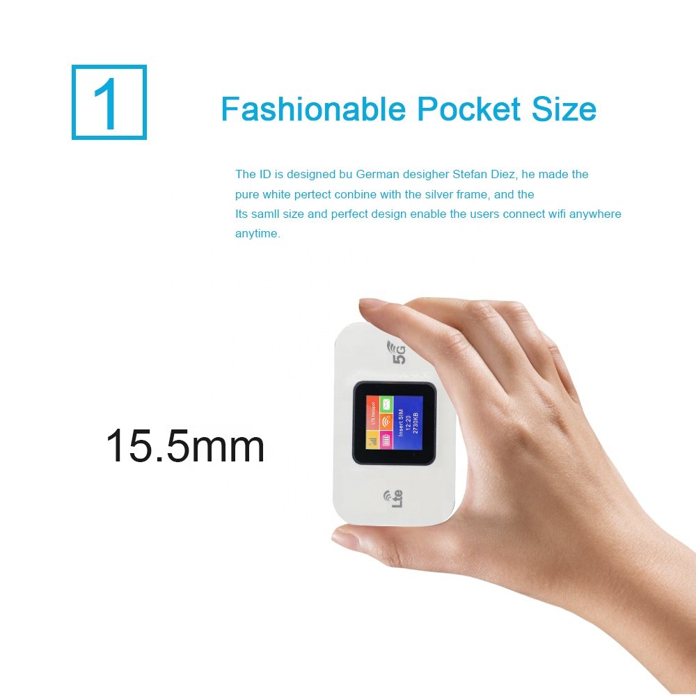 ALLINGE XYY665 Portable Wifi Router E5785 Hotspot 4g Sim Router Support B1/3/5/7/8/20/38/39/40/41